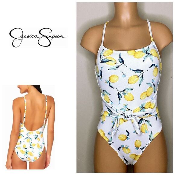 New. Jessica Simpson lemons swimsuit. Medium. Retails $98 - Picture 1 of 10